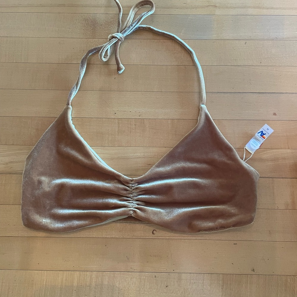 Aviator Nation Velvet Bikini top - M - new